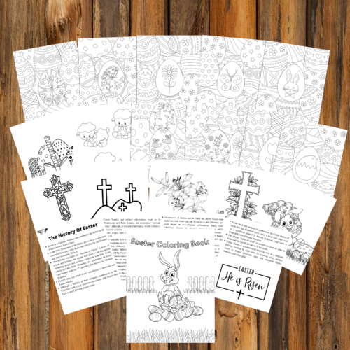 Easter Coloring Book with History Facts's featured image