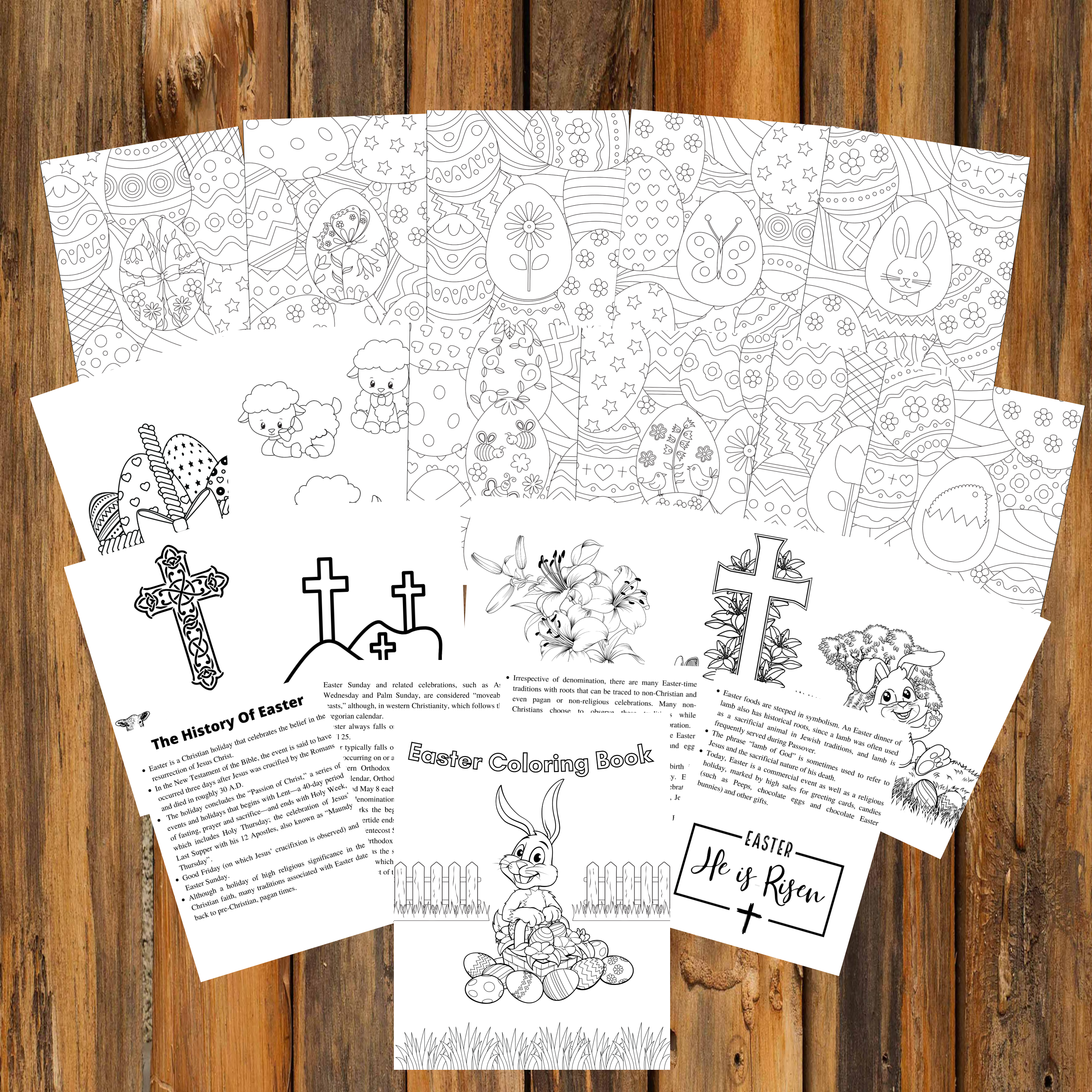 Easter Coloring Book with History Facts