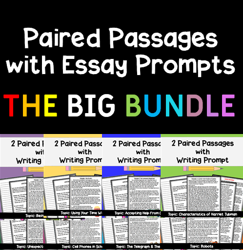 State Test Prep: Paired Passages with Writing Prompts - The BIG BUNDLE!