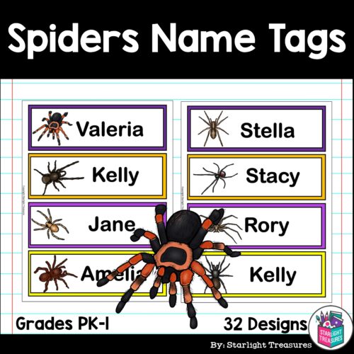 Spiders Desk Name Tags - Editable's featured image