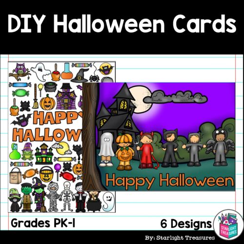 DIY Halloween Coloring Cards - Halloween Activities's featured image