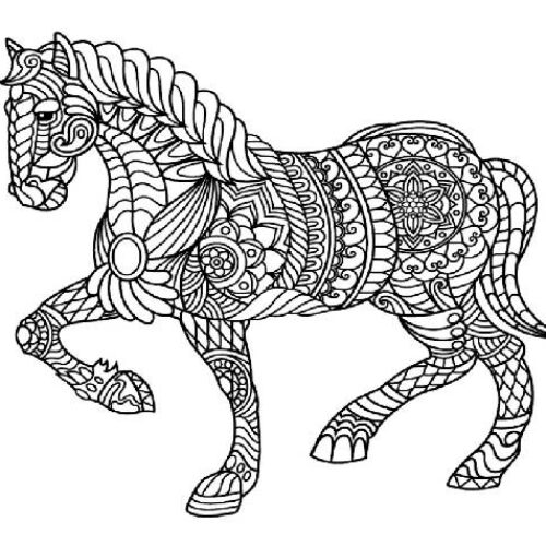 Utimate Horse Coloring Book for Adults : Horses in Mandala Patterns for  Relaxation and Stress Relief by Mindfulness Coloring Artist (COR); Adult  Coloring Books (COR): As New (2017)