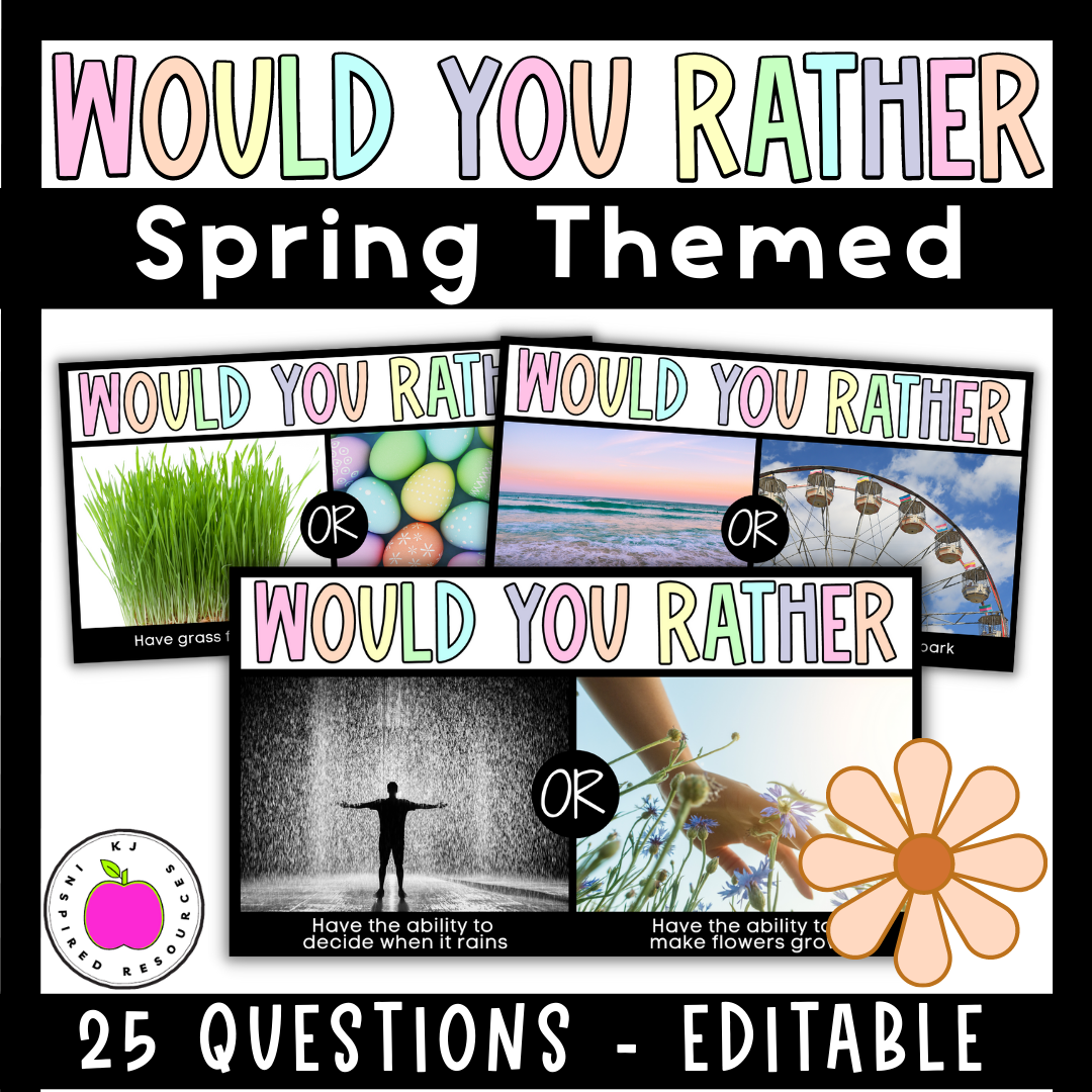 Spring / March / April / May Digital Game - Would You Rather Activity -  Classful