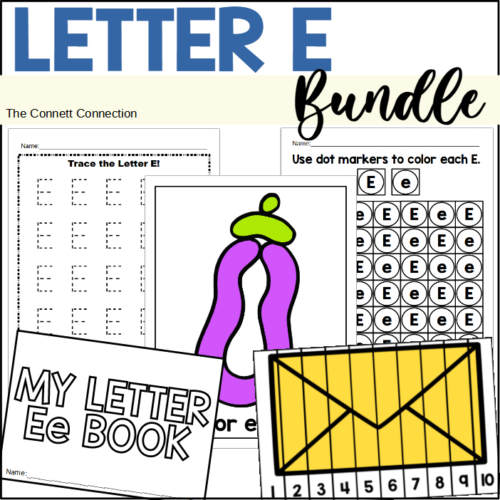 Letter E Worksheets and Hands On Centers Bundle's featured image
