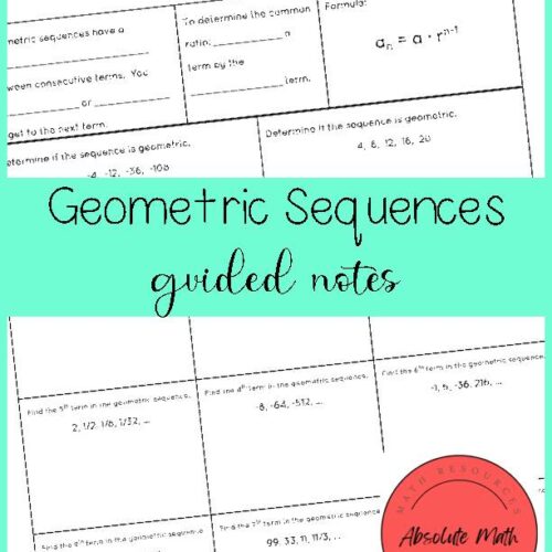 Geometric Sequences Guided Notes's featured image
