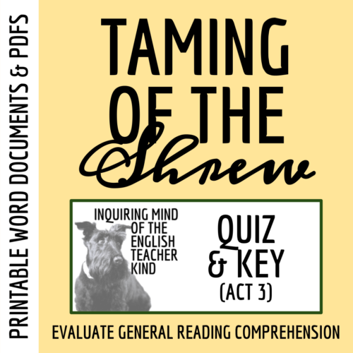 Taming of the Shrew Act 3 Quiz and Answer Key's featured image