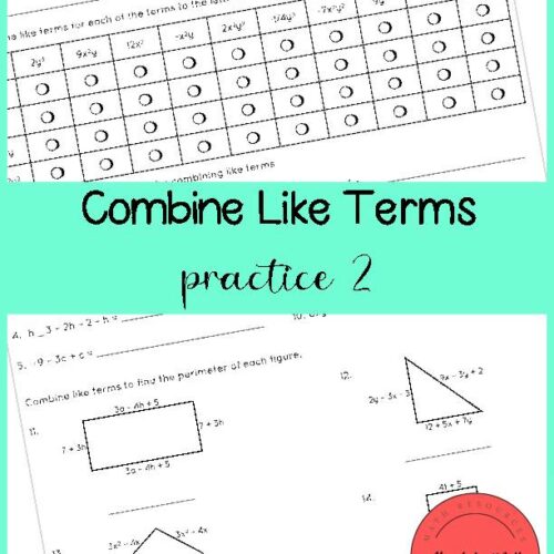 Combine Like Terms Practice 2's featured image
