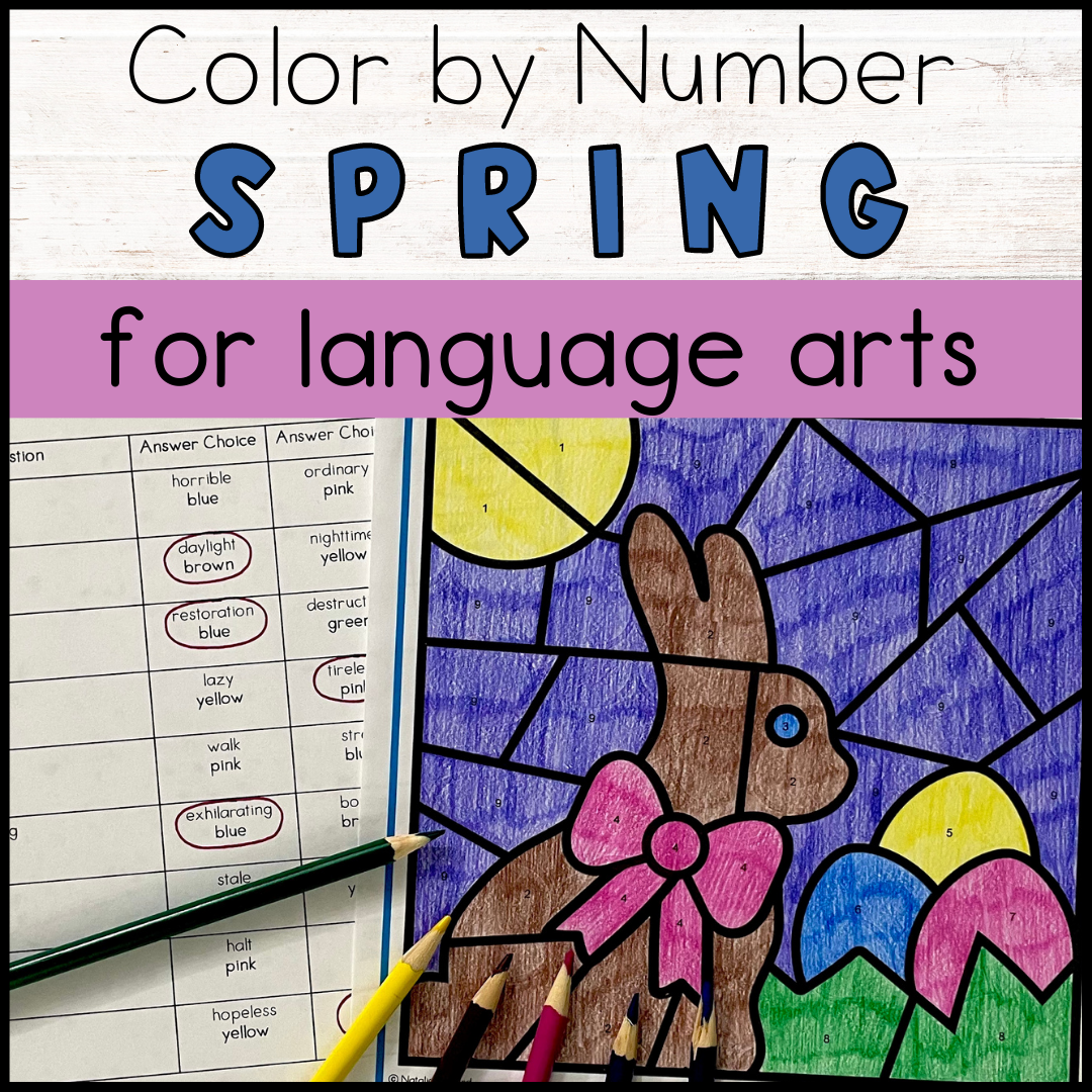 Spring Coloring Pages Language Arts Color by Number