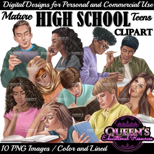 Teen Clipart, Teenager Clipart, High School Teens Clipart, Older Teenagers's featured image