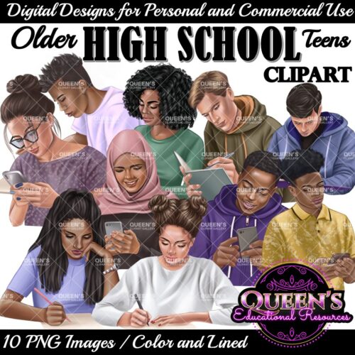 Teen Clipart, Teenager Clipart, High School Teens Clipart, Older Teenagers's featured image