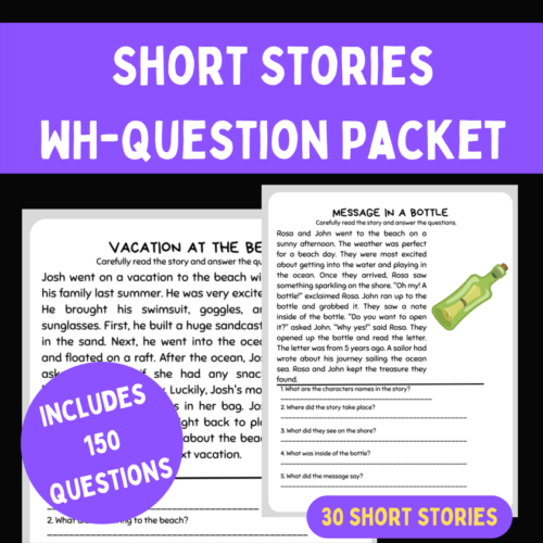 Short Stories WH-Question Packet's featured image