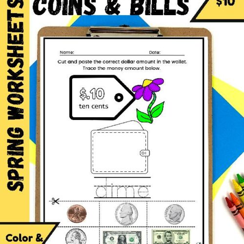 Spring Counting and Matching Money Worksheets's featured image
