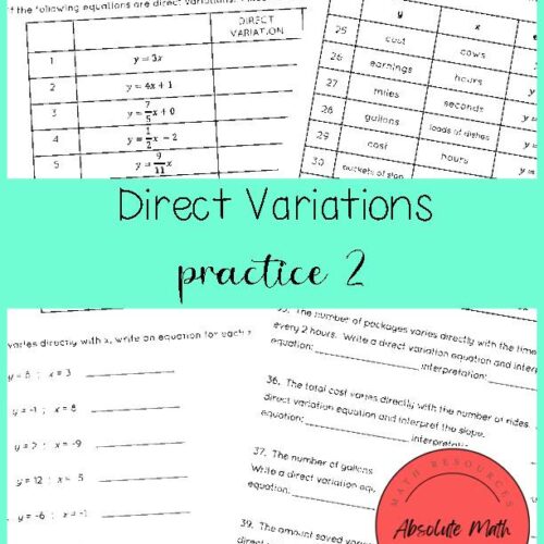 Direct Variations Practice 2's featured image