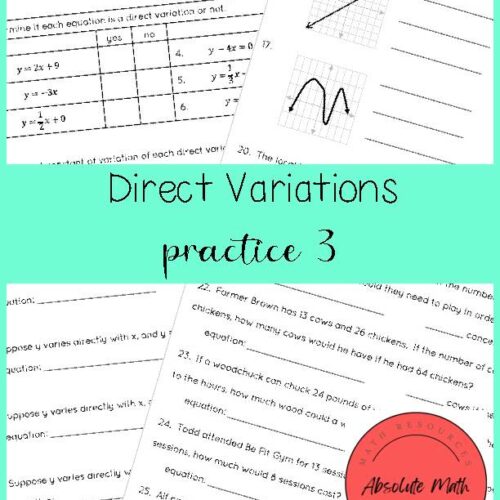Direct Variations Practice 3's featured image