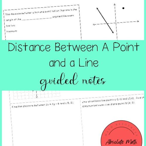 Distance Between a Point and a Line Guided Notes's featured image
