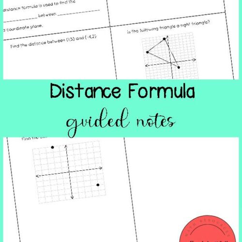 Distance Formula Guided Notes's featured image