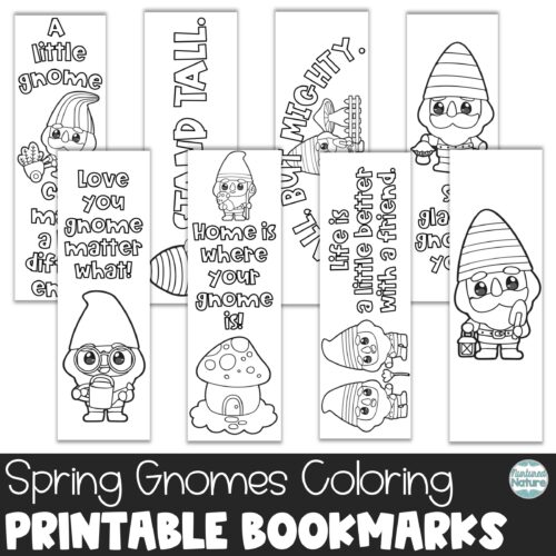 Spring Gnome Coloring Sheet Bookmarks's featured image