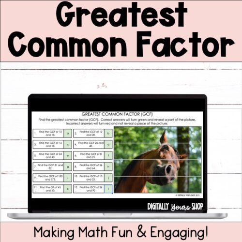Greatest Common Factor - GCF - Self-Checking Digital Activity's featured image
