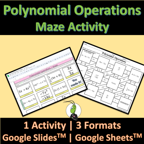 Polynomial Operations Maze Activity | Google and Printable | Digital's featured image