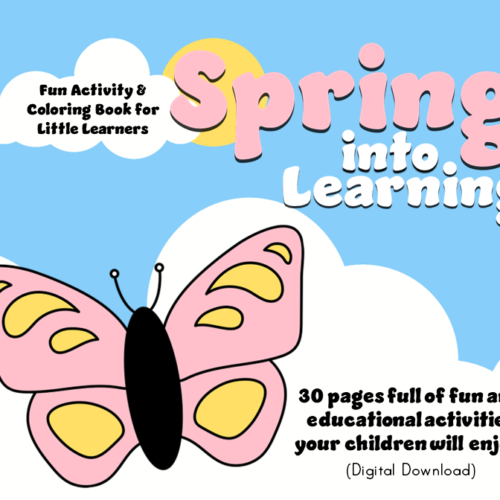 Spring into Learning: Fun Activity & Coloring Book for Little Learners (Digital Download)'s featured image