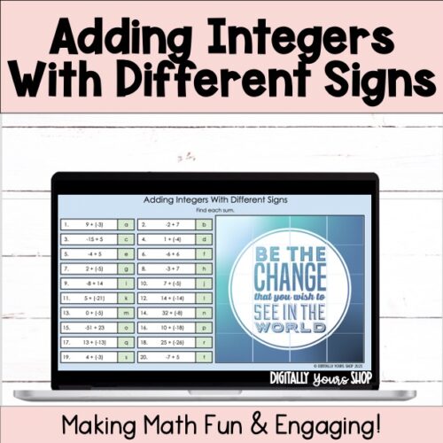 Adding Integers With Different Signs Self-Checking Activity's featured image
