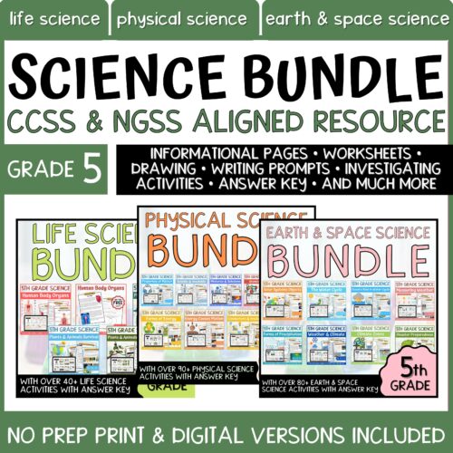 5th Grade Science Units | Reading Passages and Activities Bundle | NGSS Aligned's featured image
