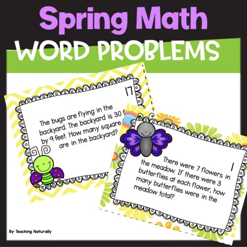 Spring Math Word Problem Task Cards Test Prep 3rd Grade's featured image