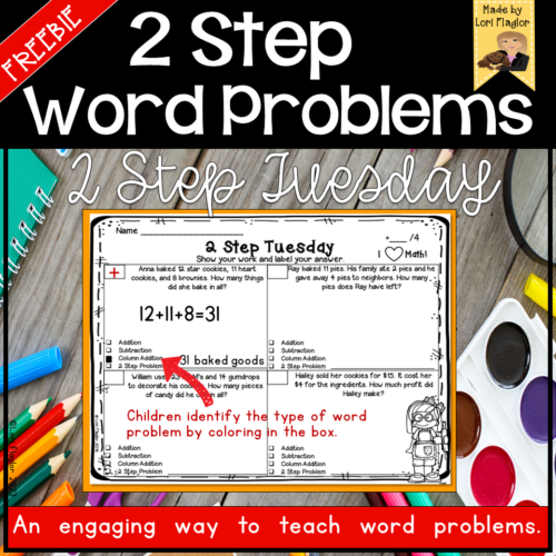 FREE- Two-Step Math Word Problems Sampler's featured image