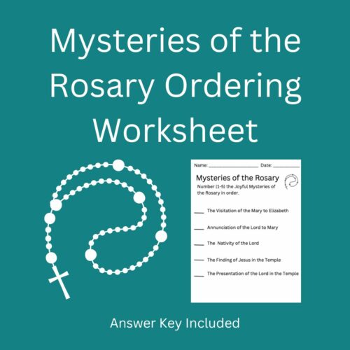 Mysteries of the Rosary Ordering Worksheet's featured image