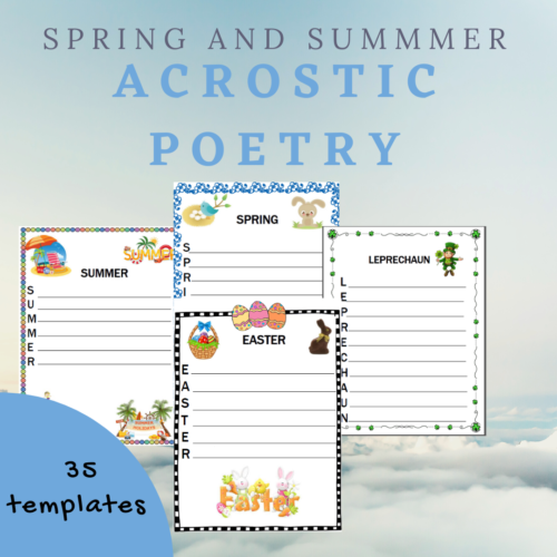 Acrostic Poems Templates | Poetry Writing for Spring and Summer's featured image