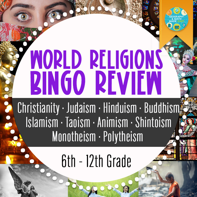 NEW! WORLD RELIGIONS BINGO REVIEW GAME | WORLD RELIGION