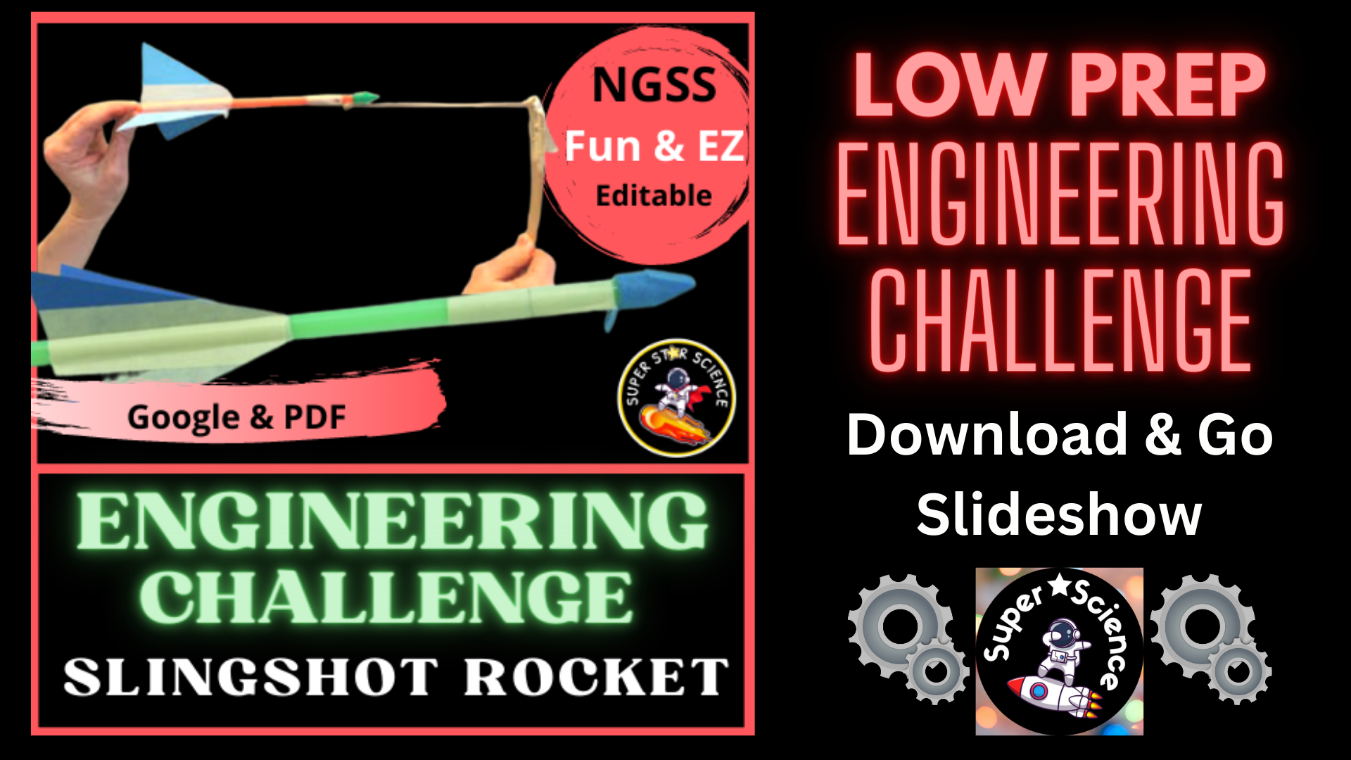 EZ Slingshot Rocket FUN Engineering Challenge NGSS STEM Activity's featured image