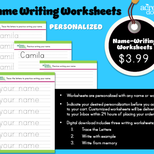 Personalized Name Writing Worksheets for Little Learners's featured image