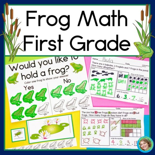 Frog Math with Addition Subtraction Word Problems Graphing and Measurement's featured image