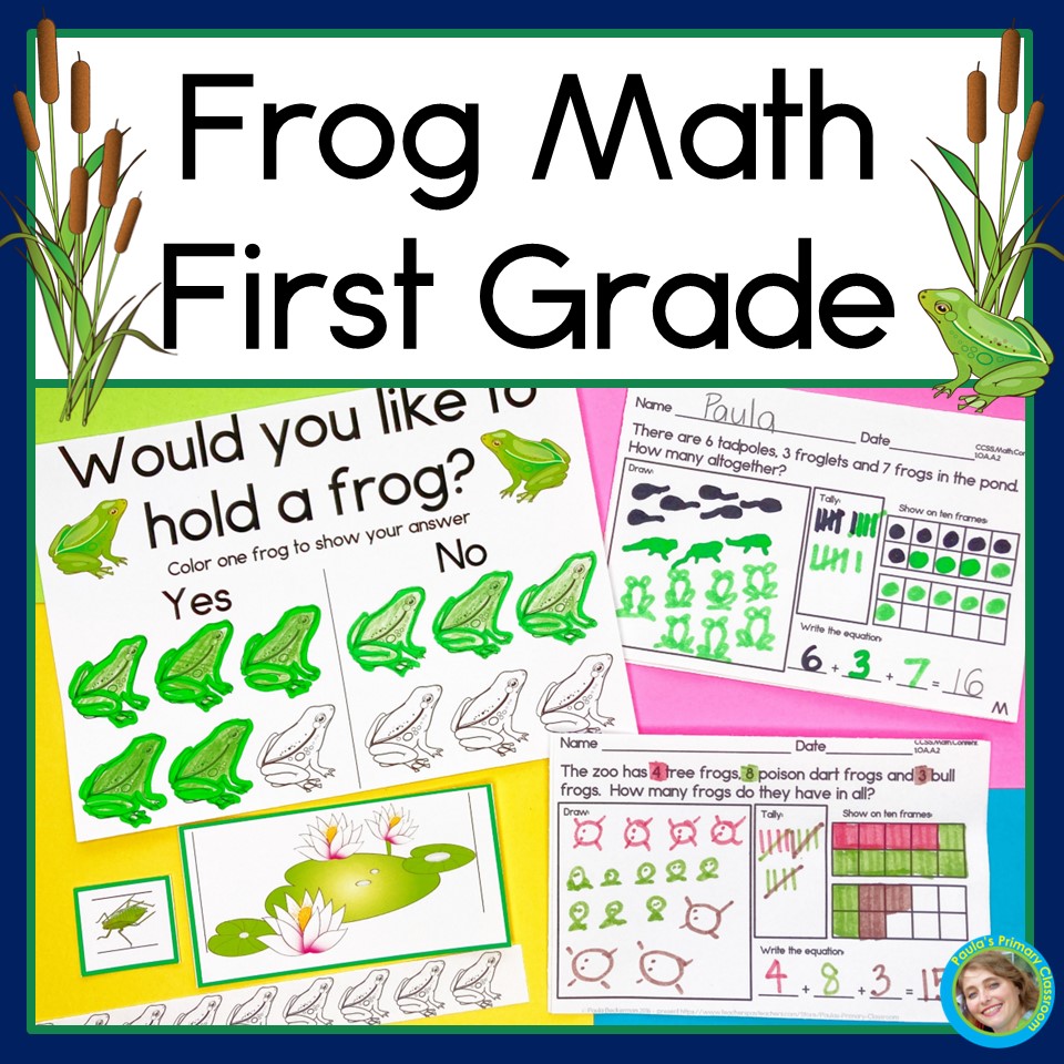 Frog Math with Addition Subtraction Word Problems Graphing and Measurement