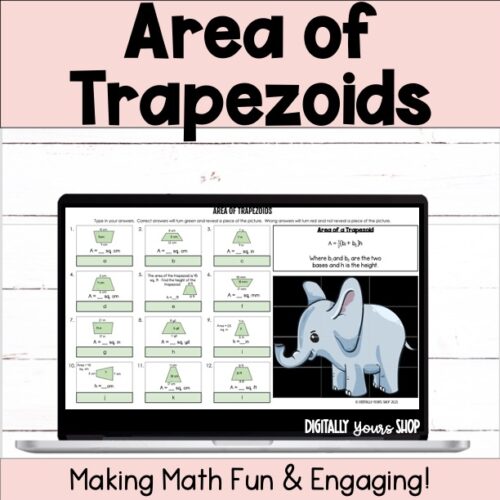 Area of Trapezoids Self-Checking Digital Activity's featured image