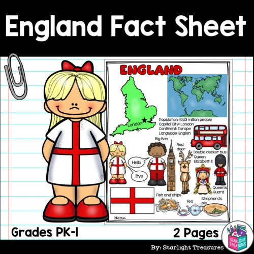 England Fact Sheet for Early Readers's featured image