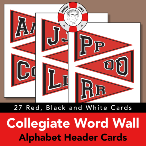 Collegiate-Themed Word Wall Header Cards: Red's featured image