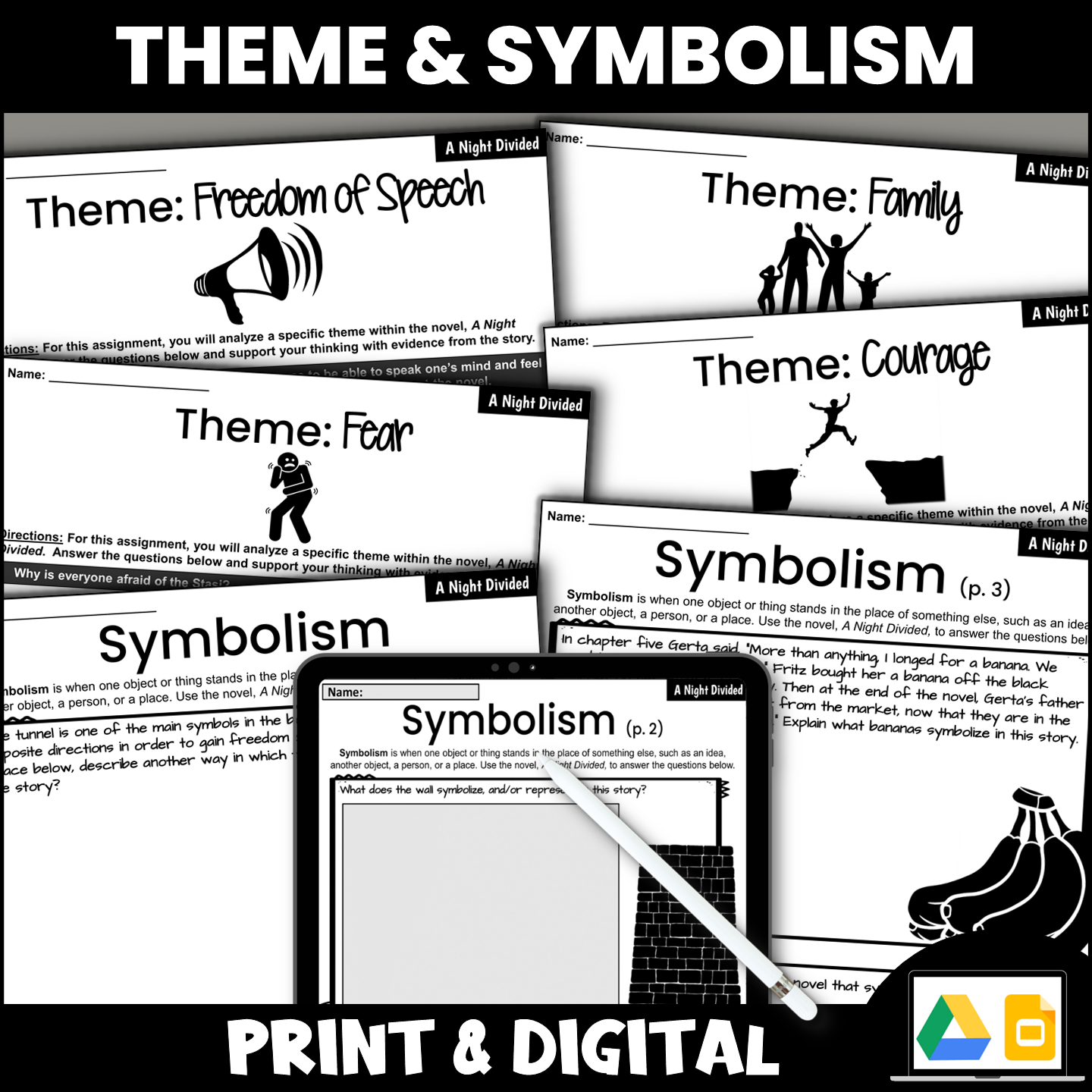 A Night Divided - Novel Study Extension Activities - Printable and ...