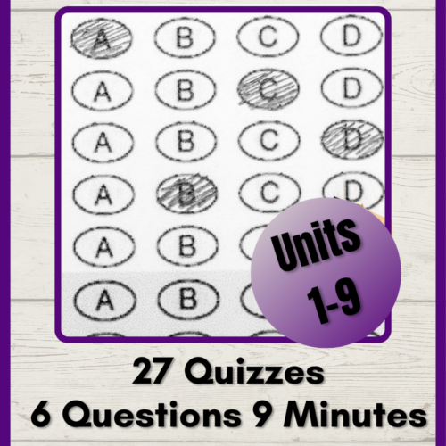 AP Chemistry Full Year: 27 Multiple Choice Practice Quizzes & Answers Bundle's featured image