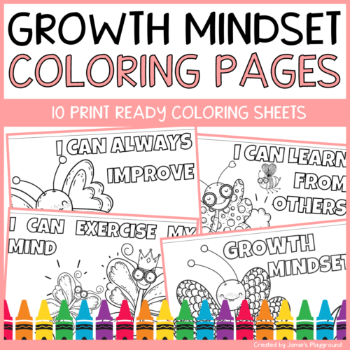 Growth Mindset Coloring Pages and Posters | Butterfly Inspirational Coloring's featured image