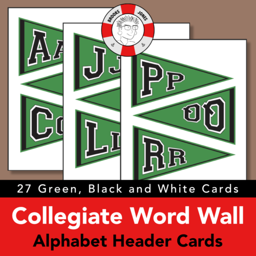 Collegiate-Themed Word Wall Header Cards: Green's featured image