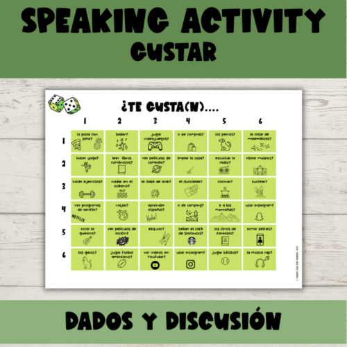 Dados y discusión - Spanish GUSTAR Interpersonal Speaking Activity's featured image