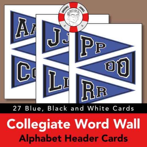 Collegiate-Themed Word Wall Header Cards: Blue's featured image