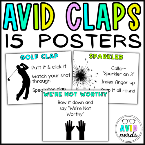 AVID Claps Posters - Classrom Decor's featured image