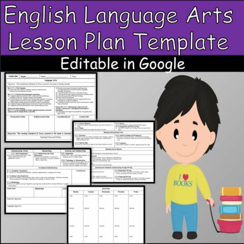 First Grade English Language Arts Lesson Plan Template's featured image