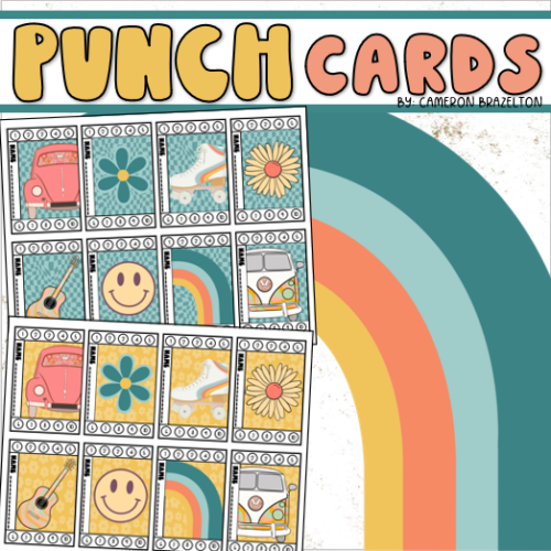 Behavior Incentive Punch Cards Rewards Groovy Retro Vibes Theme's featured image