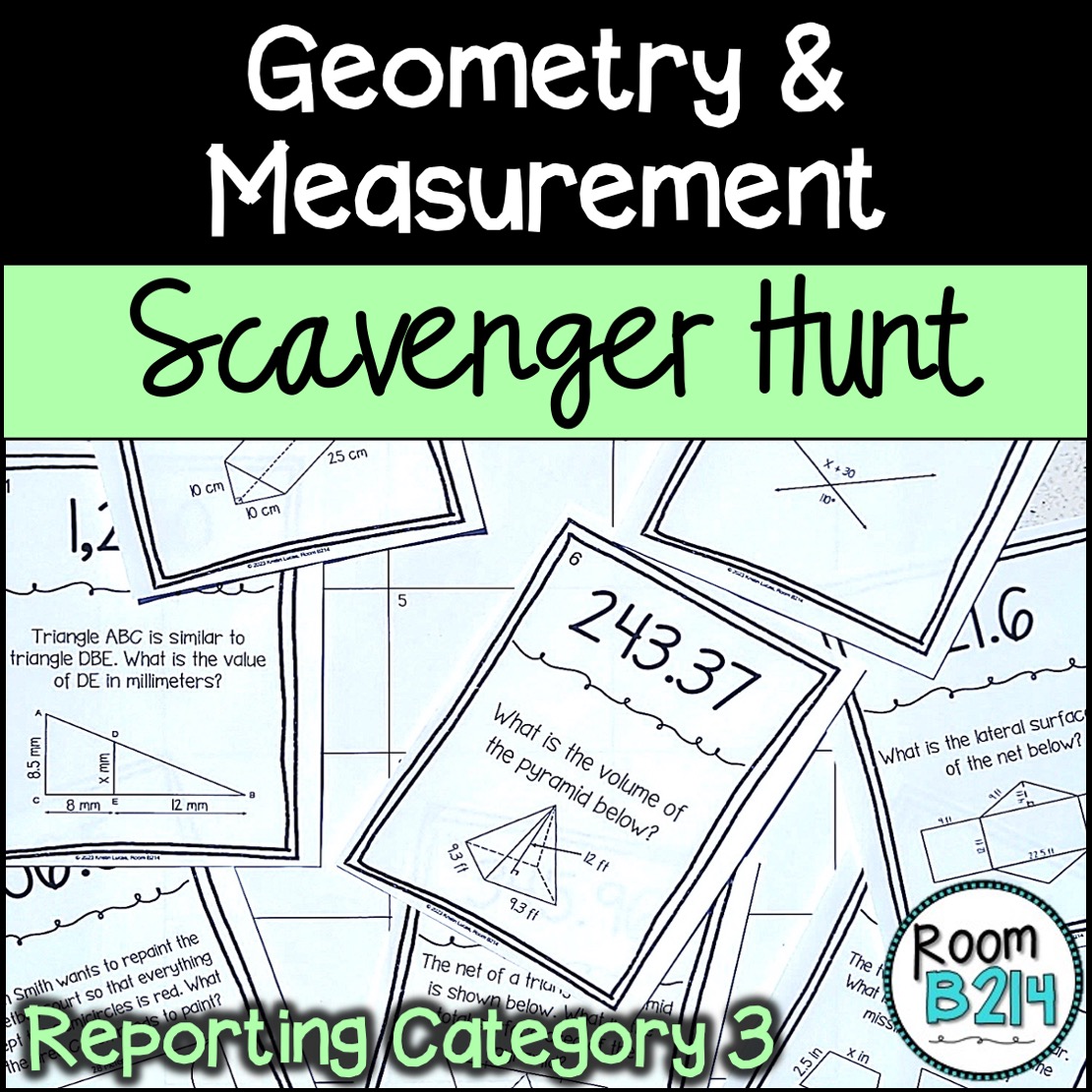 Reporting Category 3: Geometry and Measurement Scavenger Hunt