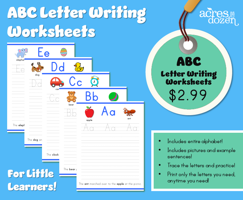 ABC Letter Writing Worksheets