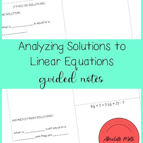 Analyzing Solutions to Linear Equations Guided Notes's featured image